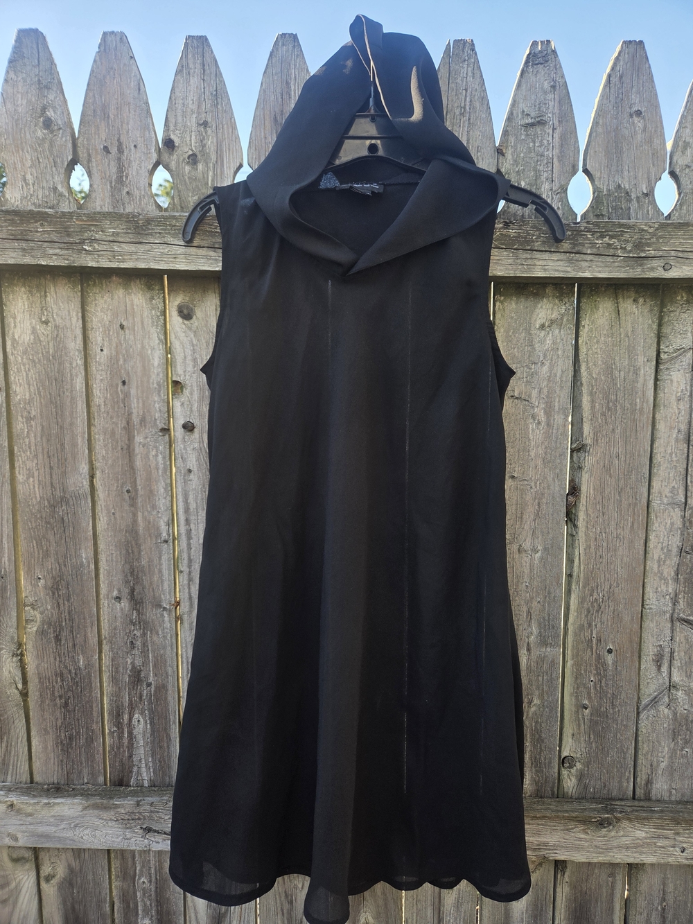 The Limited Black Sleeveless Hooded Midi Dress